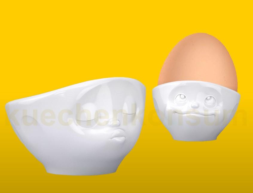 TV Tasse Eierbecher 51.01 Küssend und Verträumt weiß