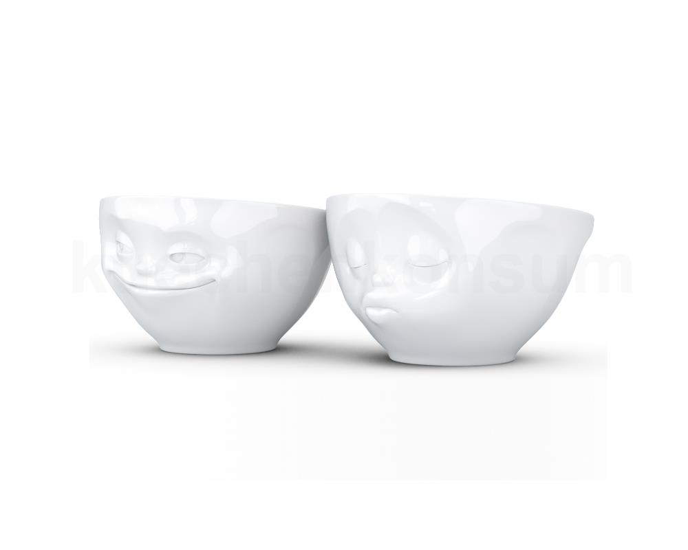 TV Tasse Dip-Set 21.01 Happy und Kiss klein weiß