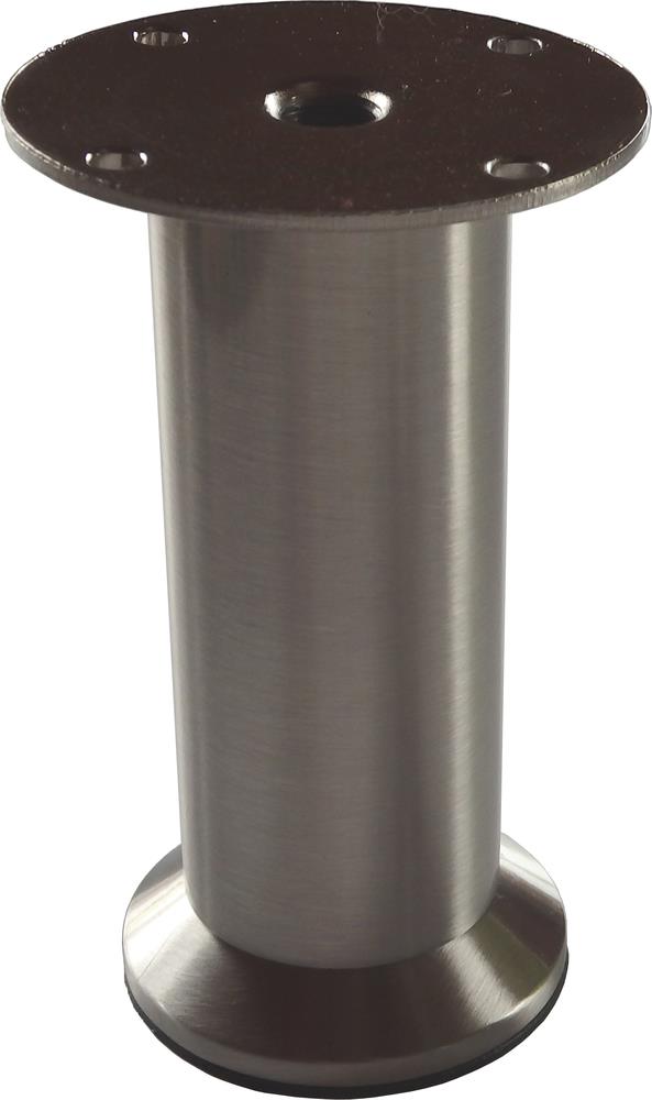 Möbelfuß Metall 2315 Edelstahlfarbig höhenverstellbar 150-170 mm