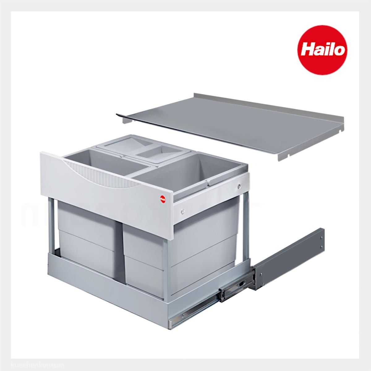 Hailo Abfallsammler 3644831 TR Swing m Raumspar-Tandem-S-plus 2x 8,5 + 12 Liter
