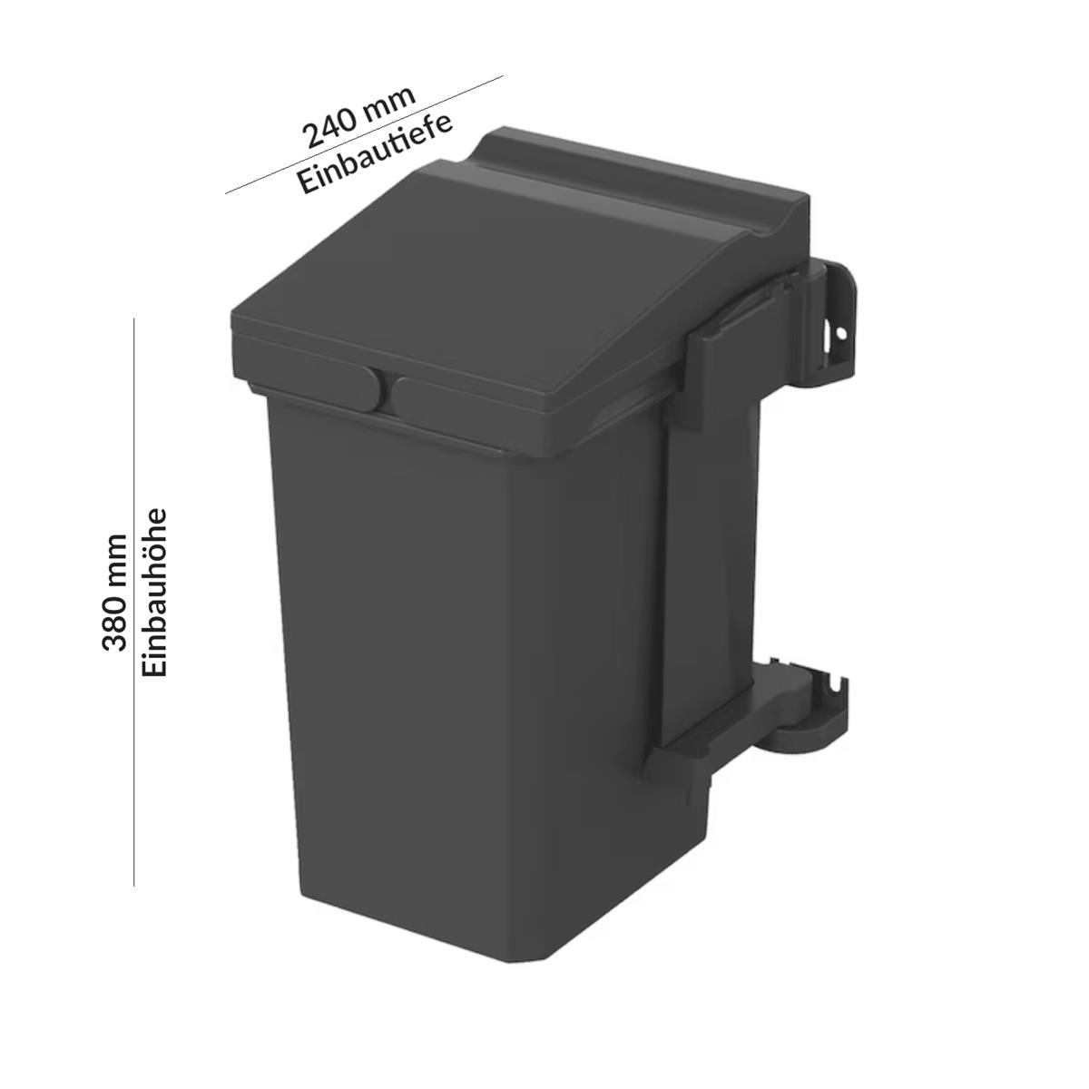 Envi Single Abfallsammler 20795 Lavagrau 10 Liter