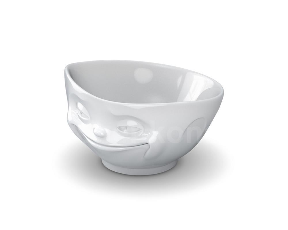 Tasse Schale 01 grinsend und 02 schmollend 500 ml weiß