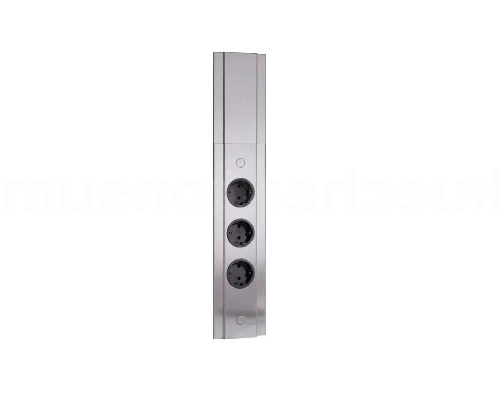 Thebo Ecksteckdose 175826/3 Edelstahl 3-fach ST 3072/3 senkrecht