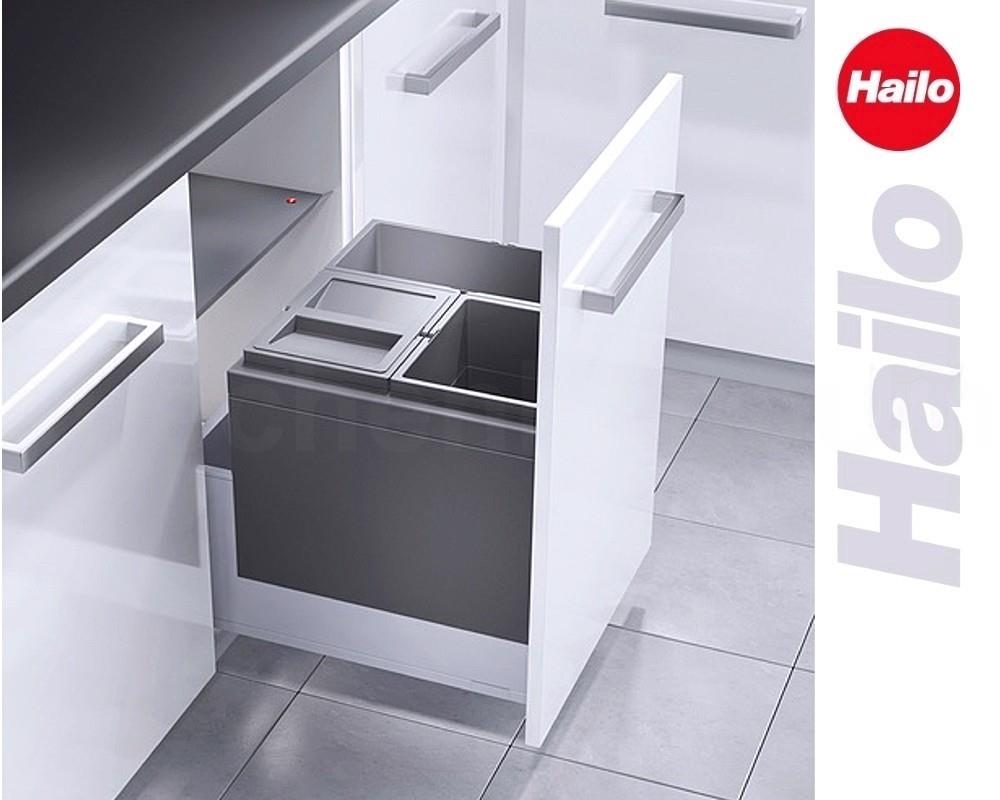 Hailo Abfallsammler 3631591 XL Inset 500 18/13/13 Triple-XL 18 + 2x 13 Liter