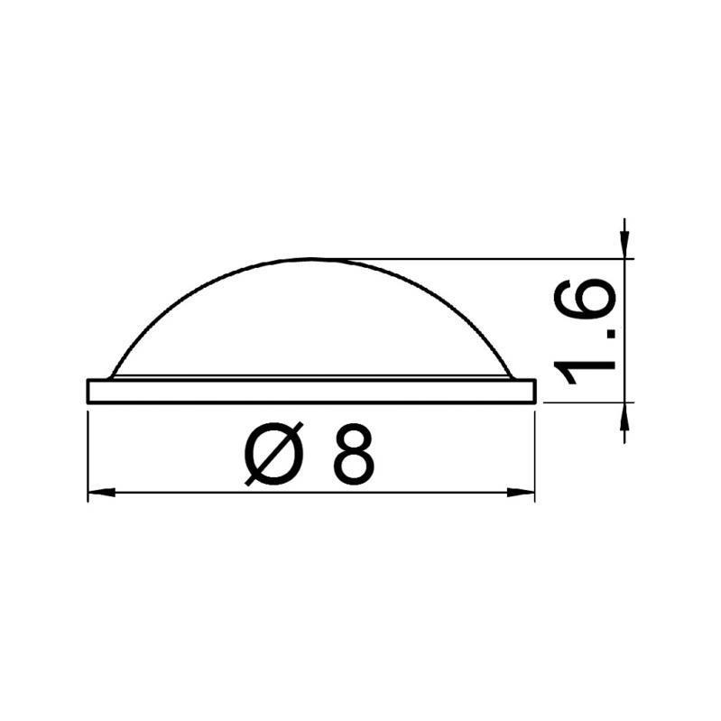 Türanschlagpuffer selbstklebend 8 x 1,6 Möbelpuffer transparent 1000 Stück