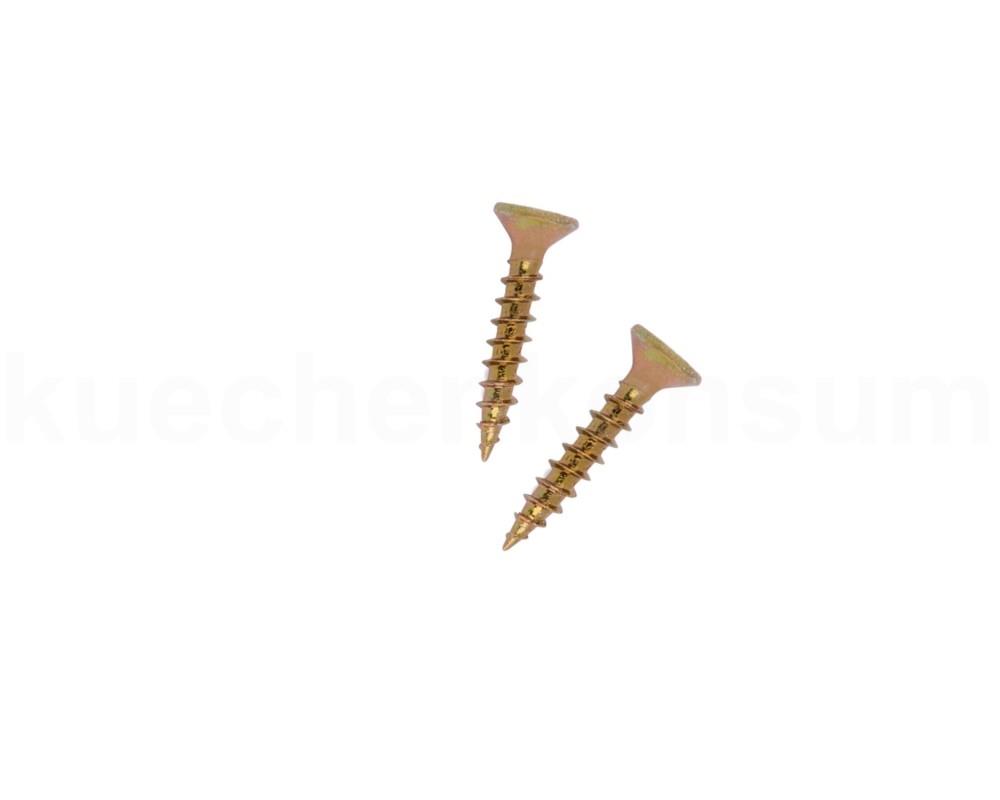Spanplattenschraube mit Vollgewinde 25 x 3,5  mm gelb verzinkt