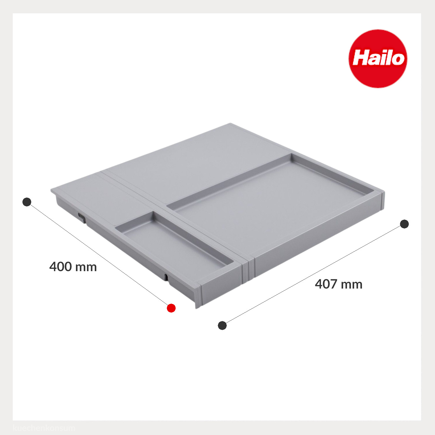 Hailo Multideckel 1109729 Tablarboden für 45 cm Schrank Hellgrau