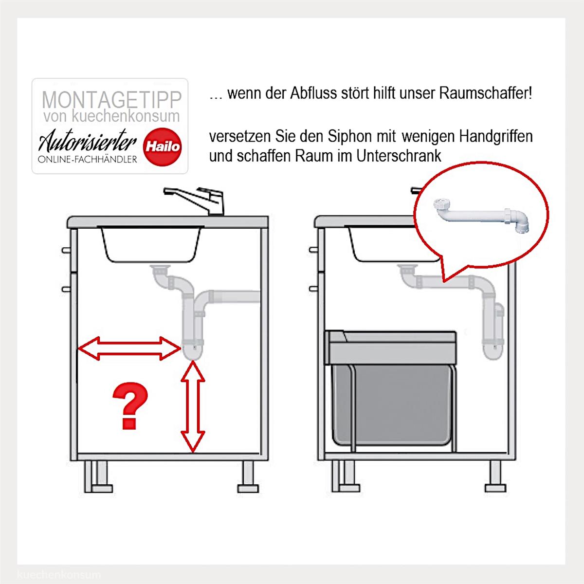 Hailo Abfallsammler 3642231 TR Swing Raumspar-Tandem-H 2x 10 + 20 Liter