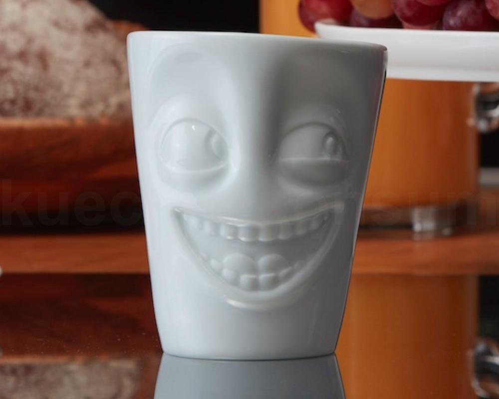 TV Tasse Kaffeebecher 85 Henkelbecher witzig weiß
