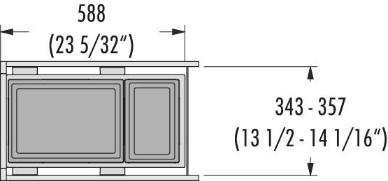 Hailo Abfallsammler 3613311 US Cargo 37 + 15 Liter für Rahmenfront