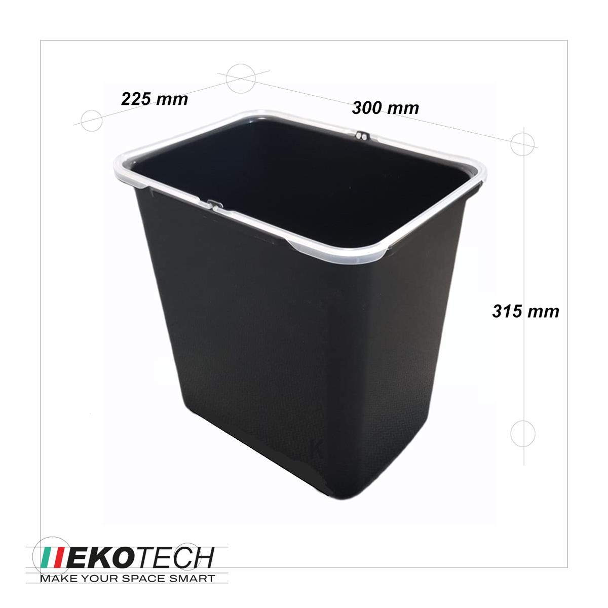 Ekotech Ersatzeimer 16 Liter für Aladin oder Ekko Schwarz
