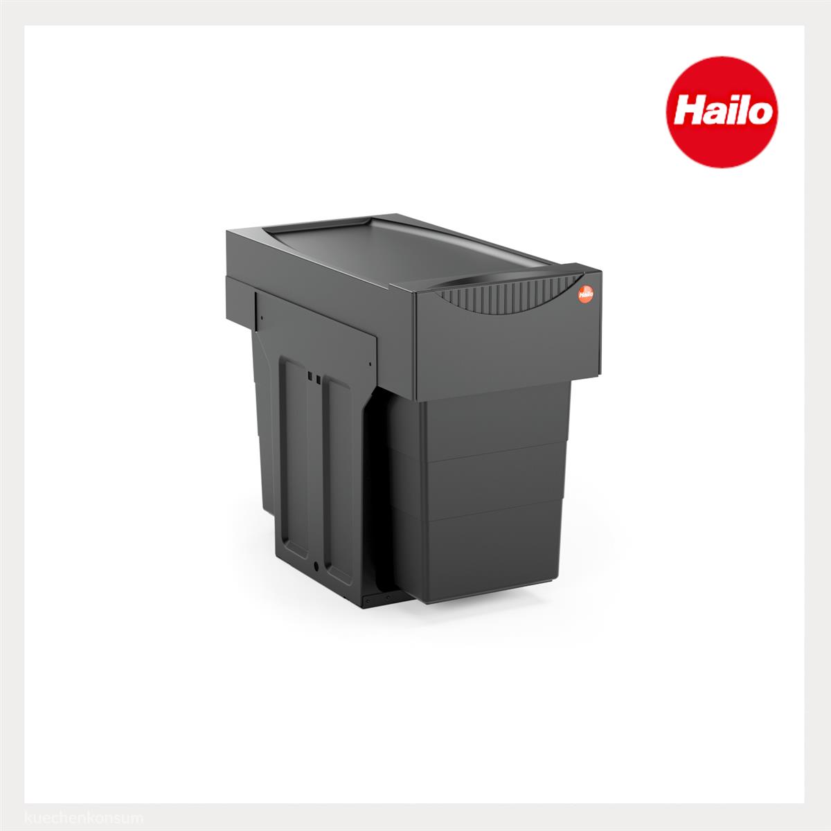 Hailo Abfallsammler 3666851 Tandem 2x 15 Liter Black Edition limitiert