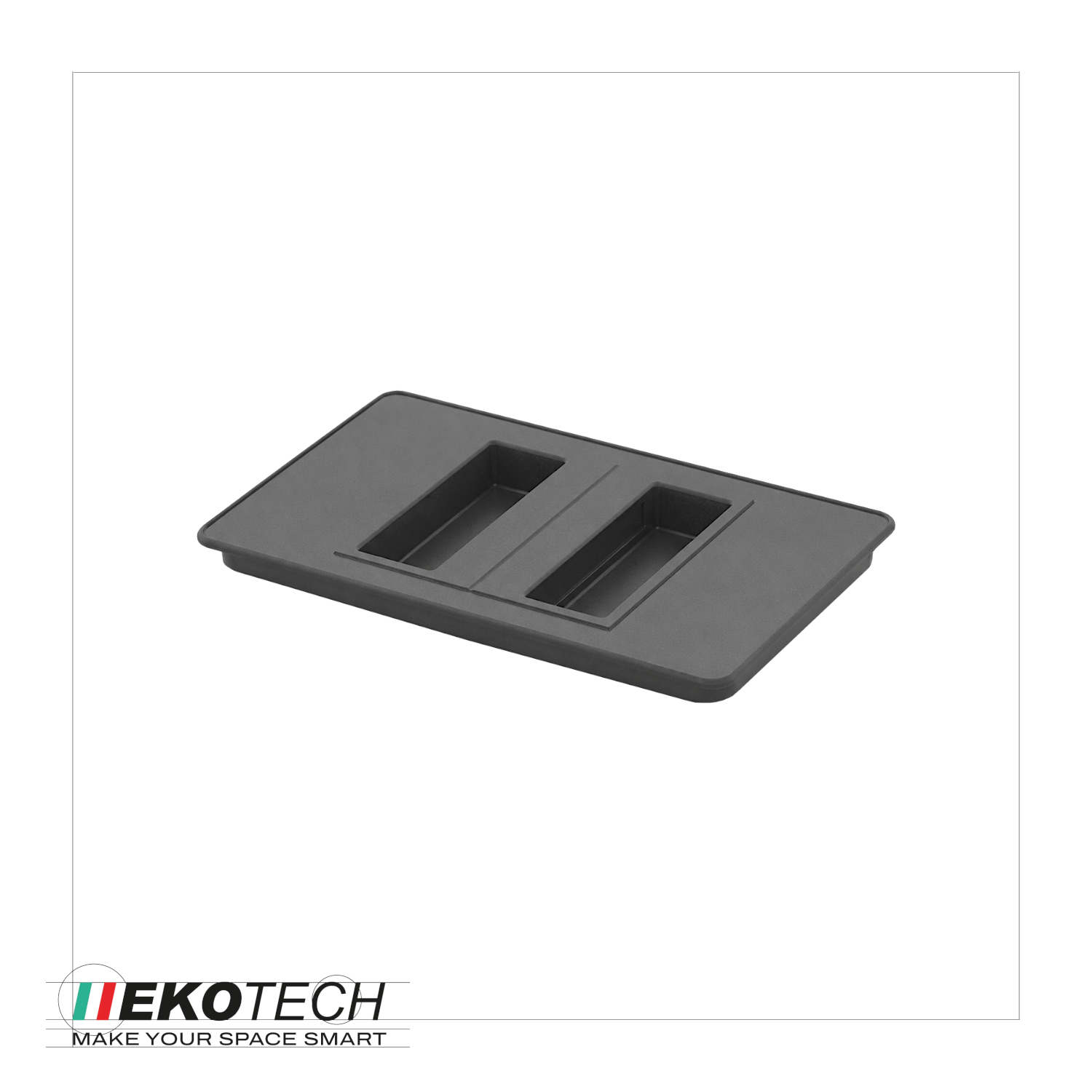 Ekotech Deckel für 7 Liter Ersatzeimer Oriongrau 205 x 130 mm