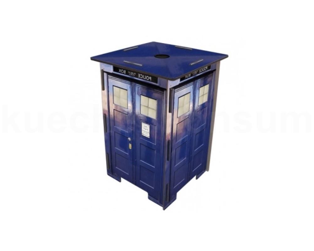 Werkhaus Photohocker SH8279 Police Box Tardis 295 x 295 x 420 mm