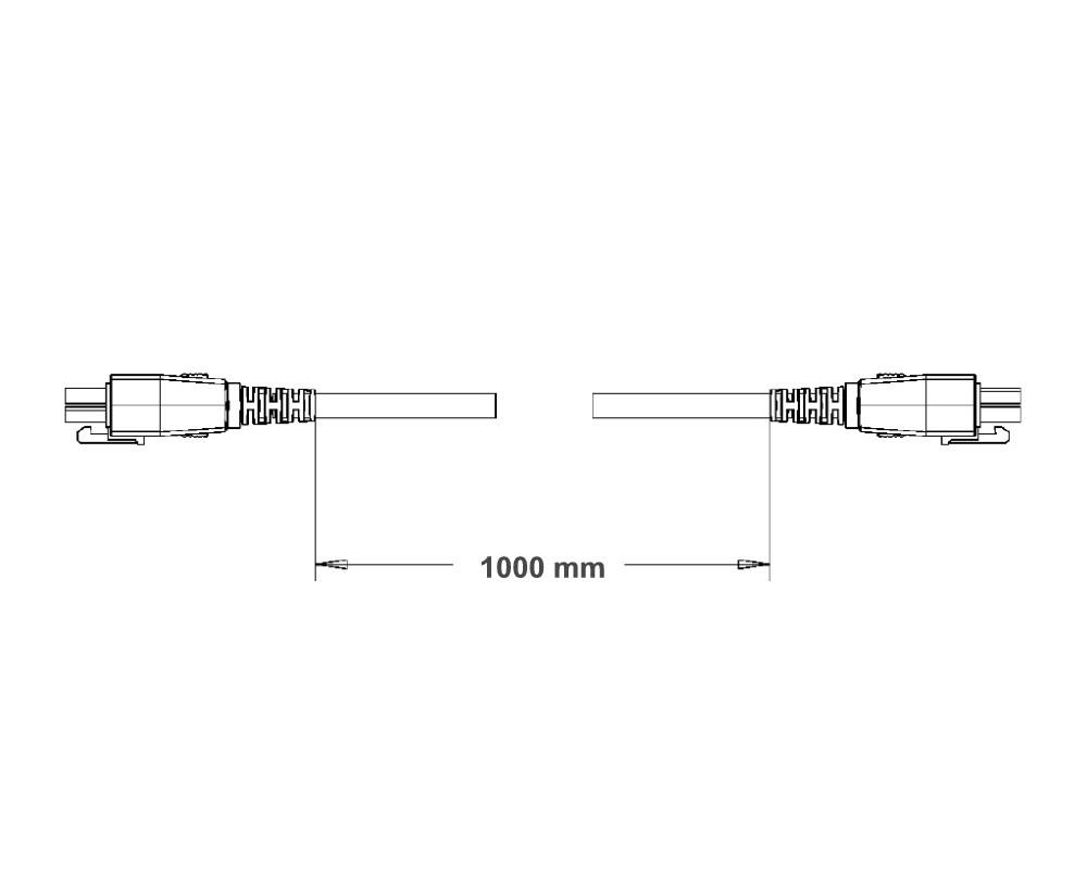 Linak Deskline Motorkabel 0617102-1000 schwarz 1m