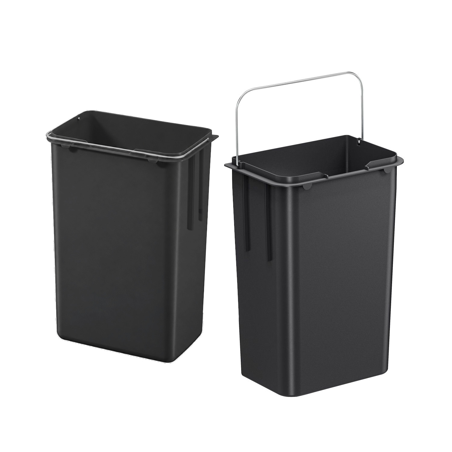 HAILO Inneneimer-Set schwarz 2x 9 Liter 150 x 232 x 338 mm