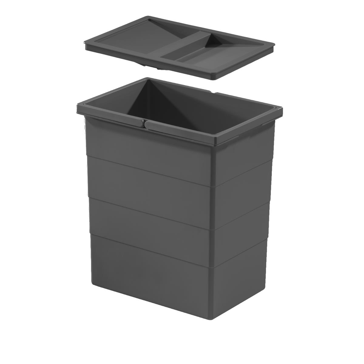 Hailo Inneneimer 1137669 mit Deckel 20 L 320x226x350 mm 2 Henkel