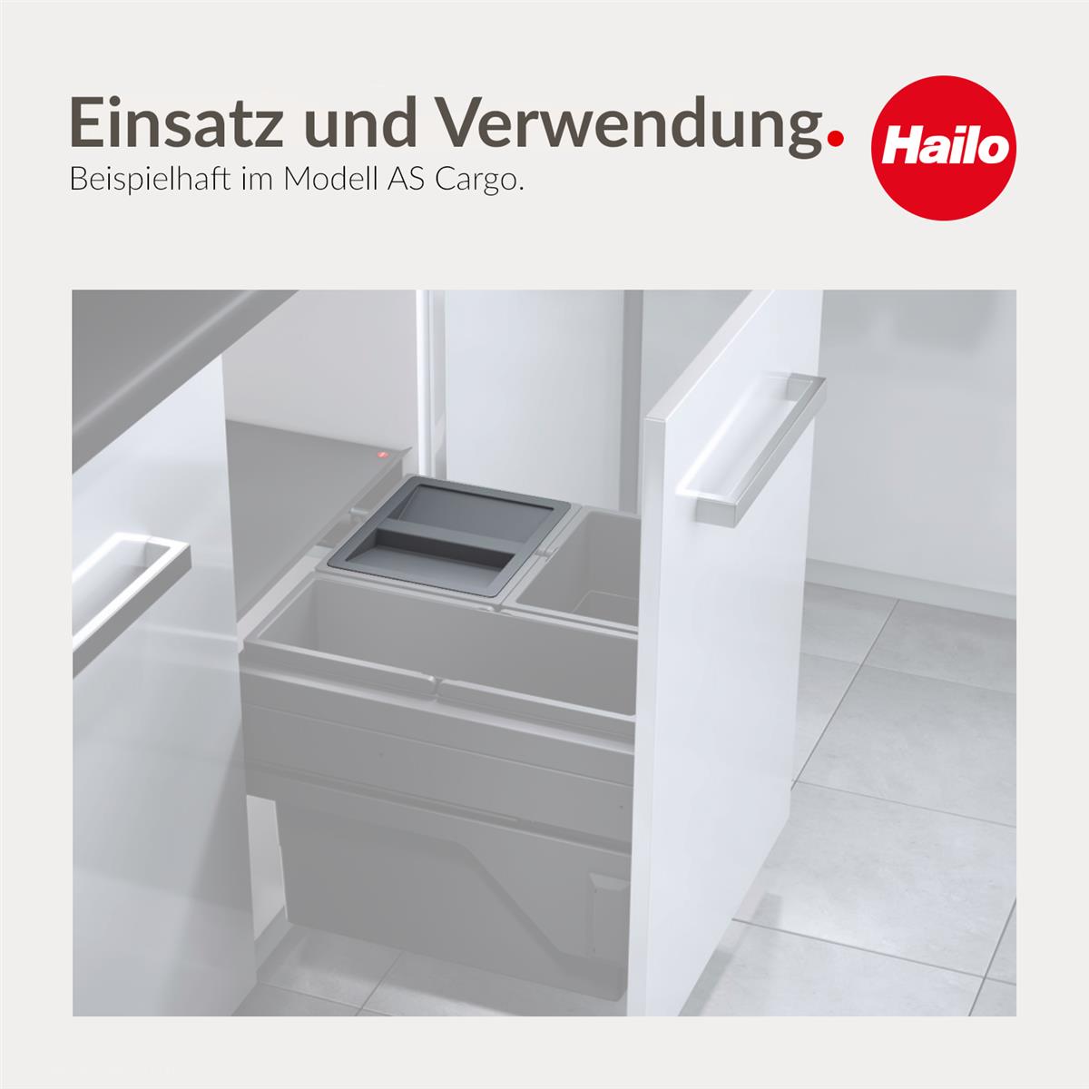 Hailo Deckel 1220069 für 13 Liter Inneneimer dunkelgrau