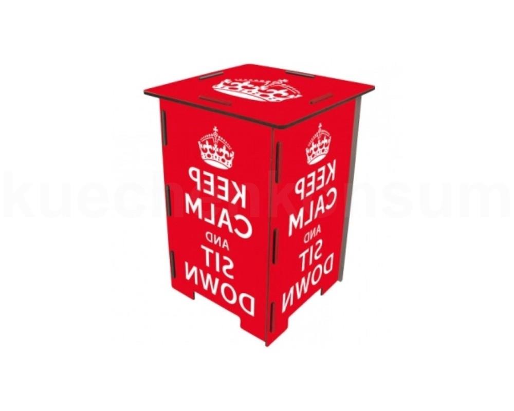 Werkhaus Photohocker SH8267 Keep Calm 295 x 295 x 420 mm