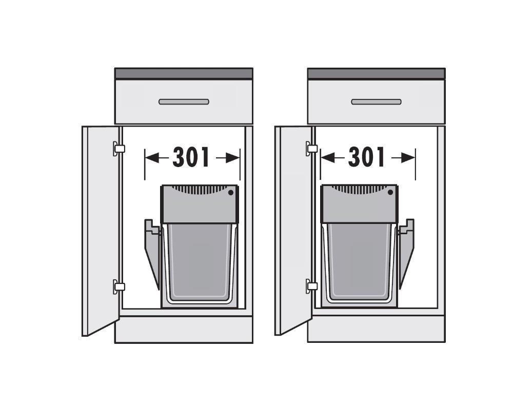 Hailo Abfallsammler 3666831 plus TZ Swing Terzett 3x10 Liter