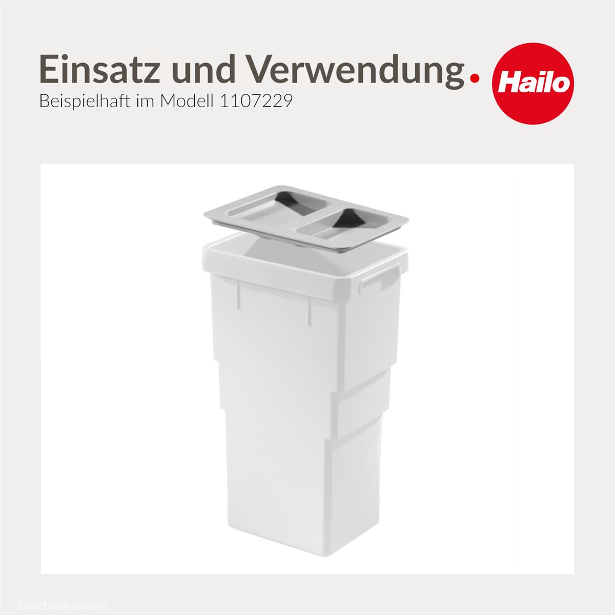 Hailo Deckel 1107239 für 13 Liter Inneneimer hellgrau