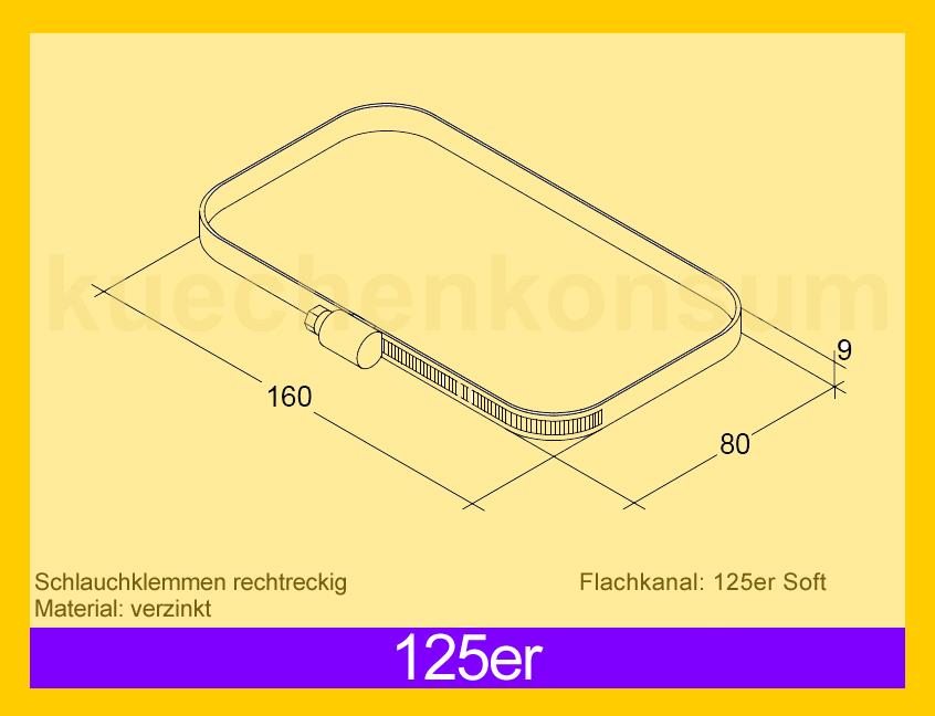 Schlauchklemme 125 Soft 651391 flach 150 x 70 mm