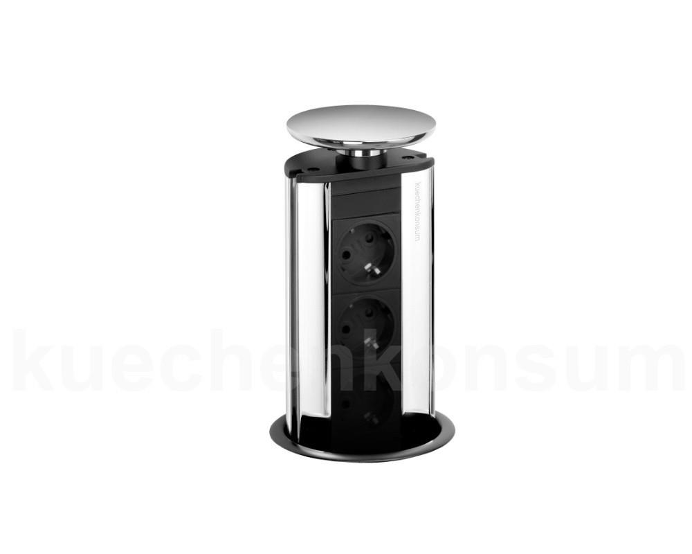 Schulte EVOline PowerPort 3fach Chrom mit Dichtung