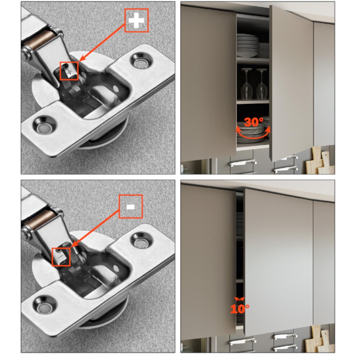 Salice Silentia Topfband Scharnier Paar zur Schnellmontage C7Q6AE9 mit Dämpfung