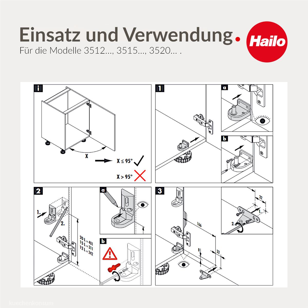 Hailo Montagezubehör 1225799 schwarz für Compact-Box und Mono