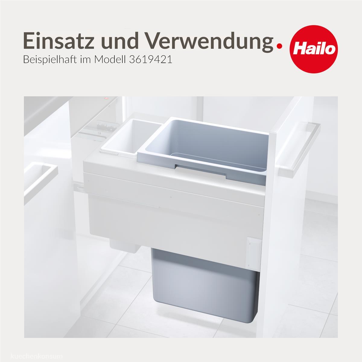 Hailo Inneneimer 1014169 hellgrau 38 Liter 378 x 261 x 520 mm