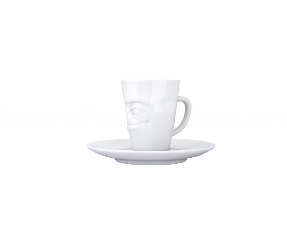 TV Tasse Espresso Mug 11 verschmitzt weiß mit Henkel