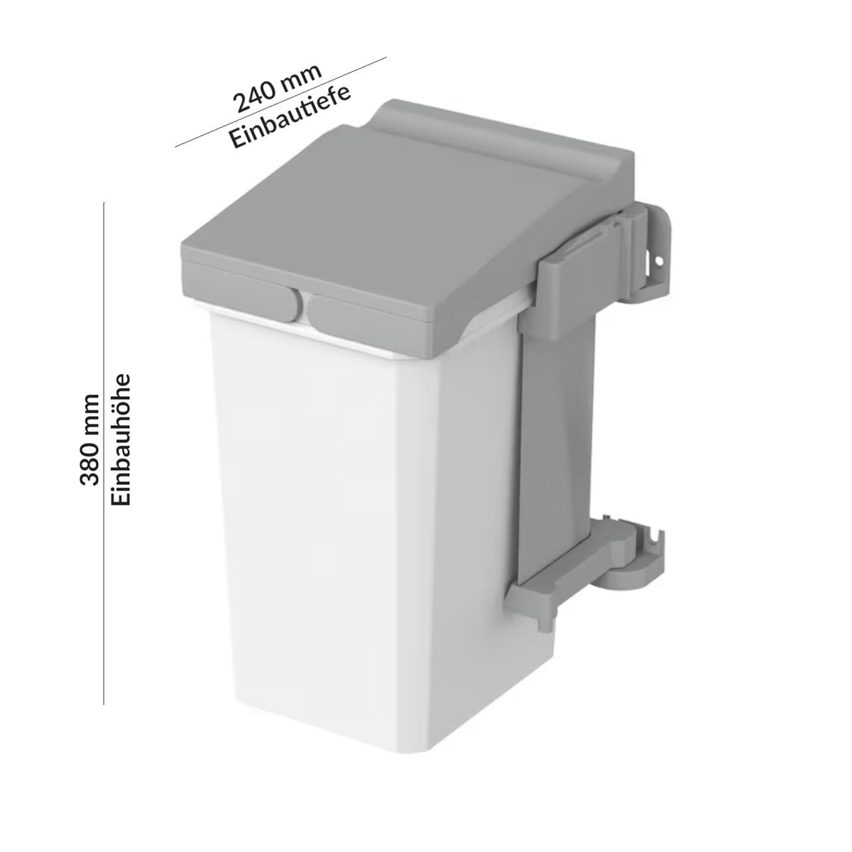 Envi Single Abfallsammler 20791 Verkehrsgrau 10 Liter