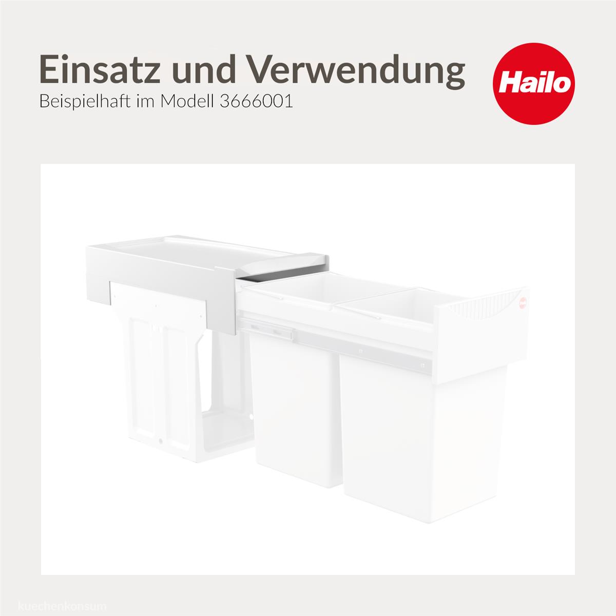 Hailo Deckel 1040229 weiß 246 x 476 x 114 mm