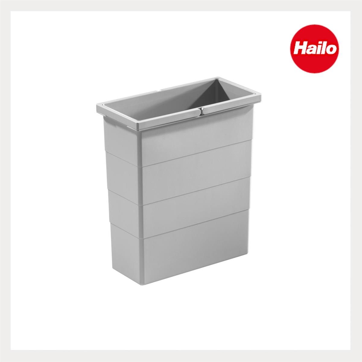 Hailo Inneneimer 1075989 hellgrau 14 Liter 320 x 156 x 350 mm 2 Henkel