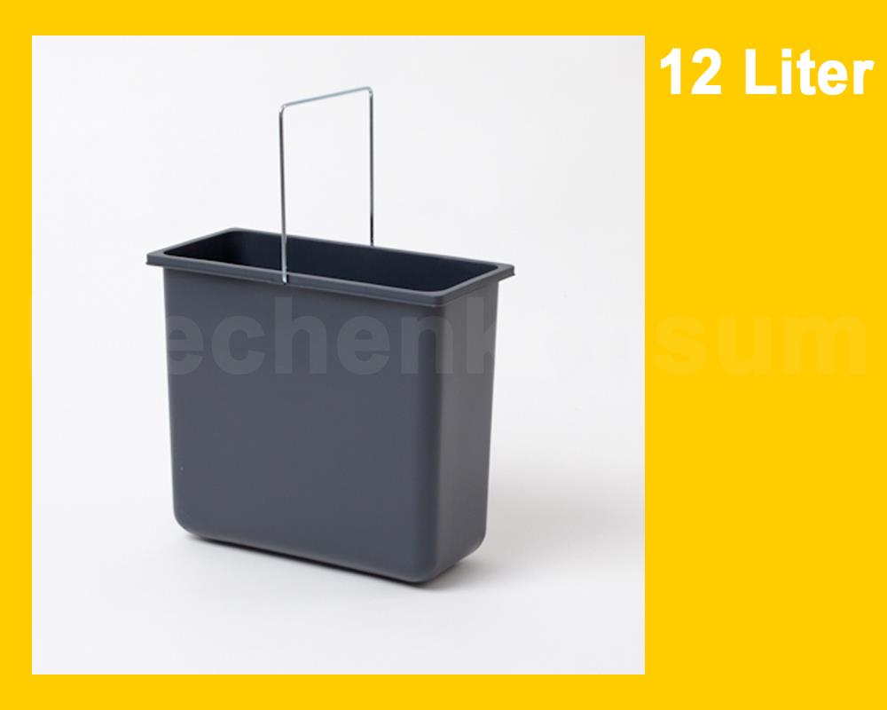 Hailo Inneneimer 1049479 grau 12 L 316 x 154 x 287 mm mit Henkel