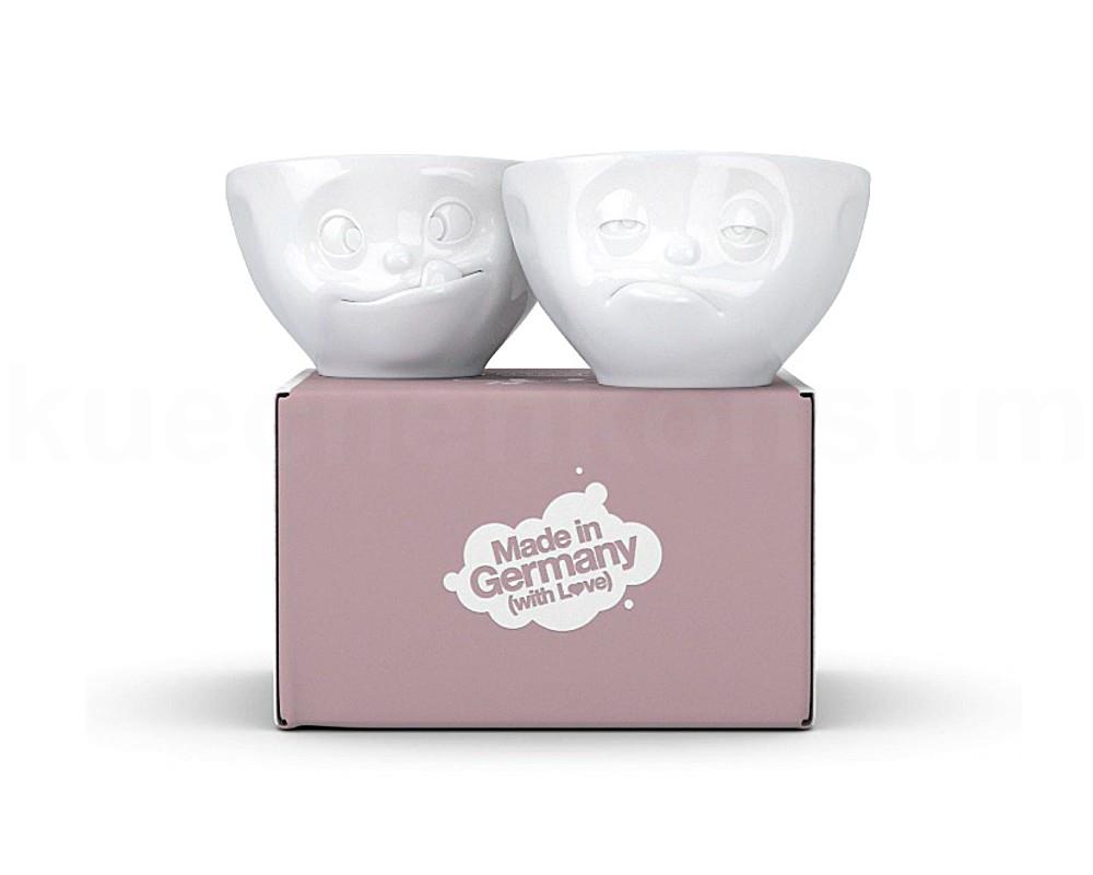 TV Tasse Schälchen-Set 26.01 Lecker und Verpennt mittel weiß