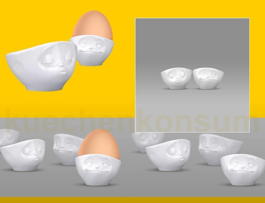 TV Tasse Eierbecher 51.51 Küssend und Verträumt weiß