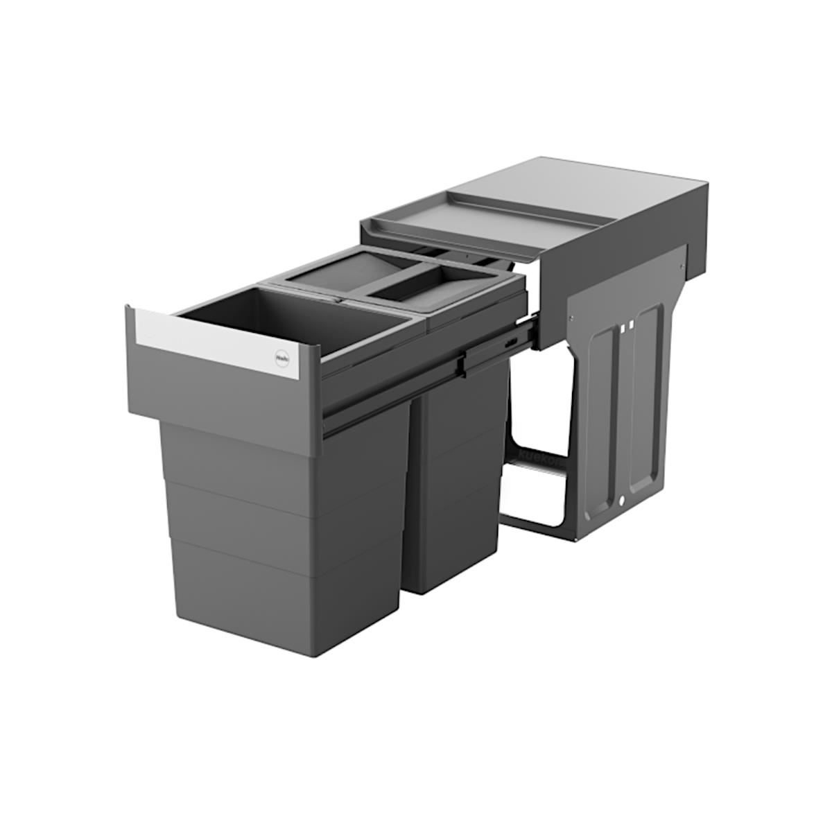 Hailo Abfallsammler 3666903 TA Swing Tandem 2x 13 Liter m Biodeckel
