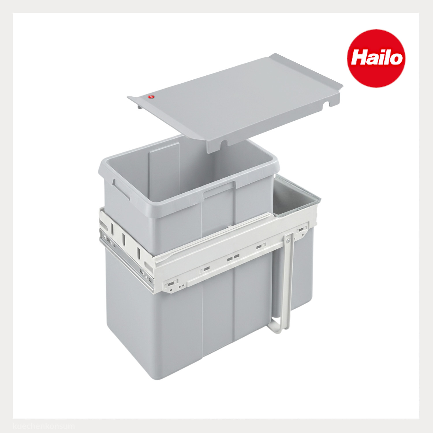 Hailo Abfallsammler 3614301 Inset 38 + 7 Liter Hellgrau