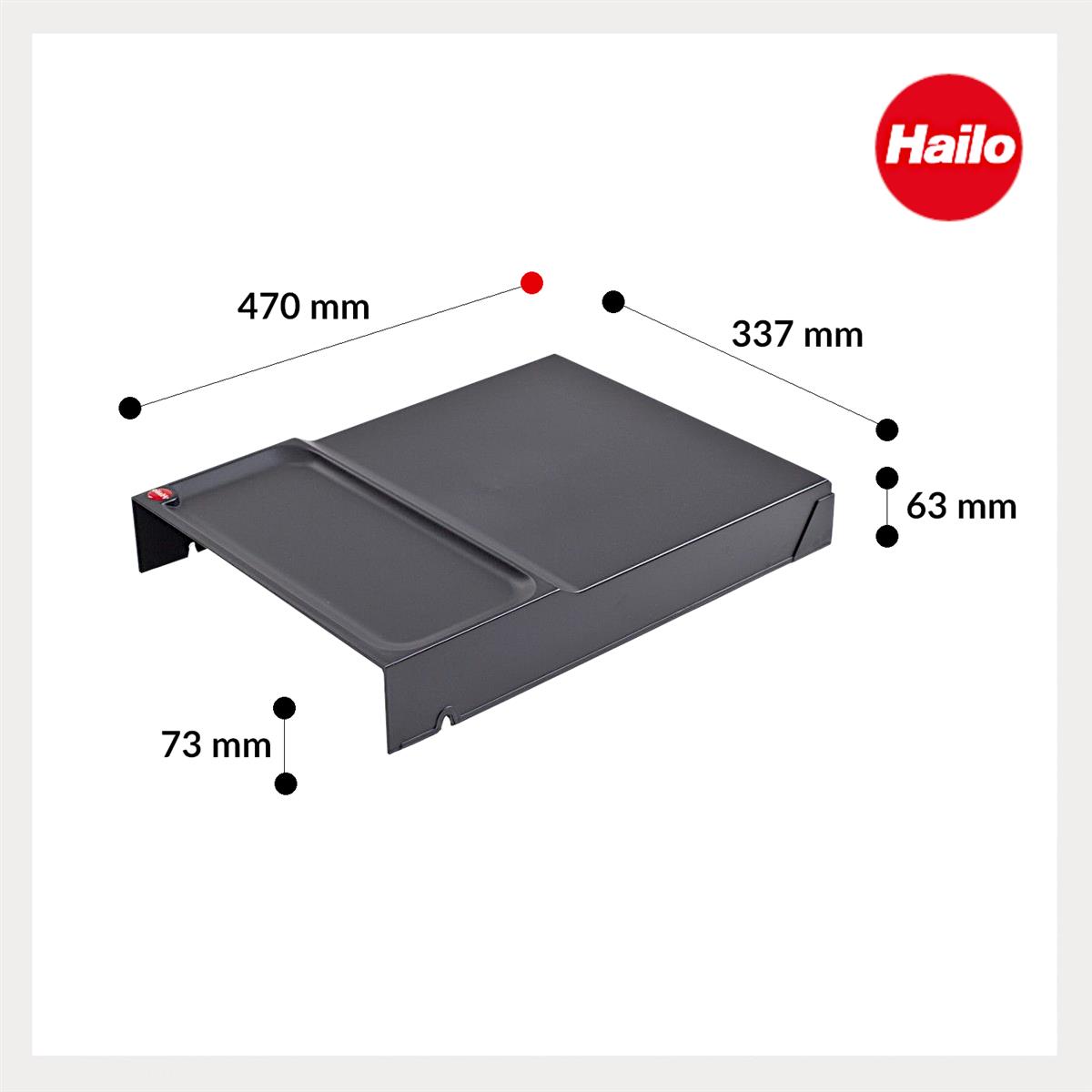 Hailo Deckel 1086329 schwarz 340 x 463 x 63 mm