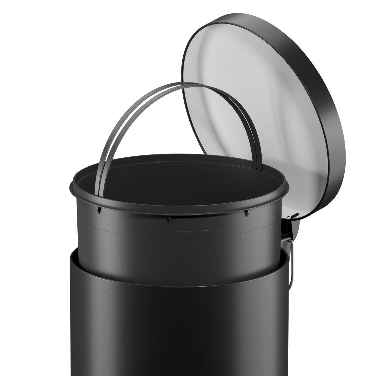 Hailo Standmülleimer 5030601 Selekta rund 30 Liter schwarz