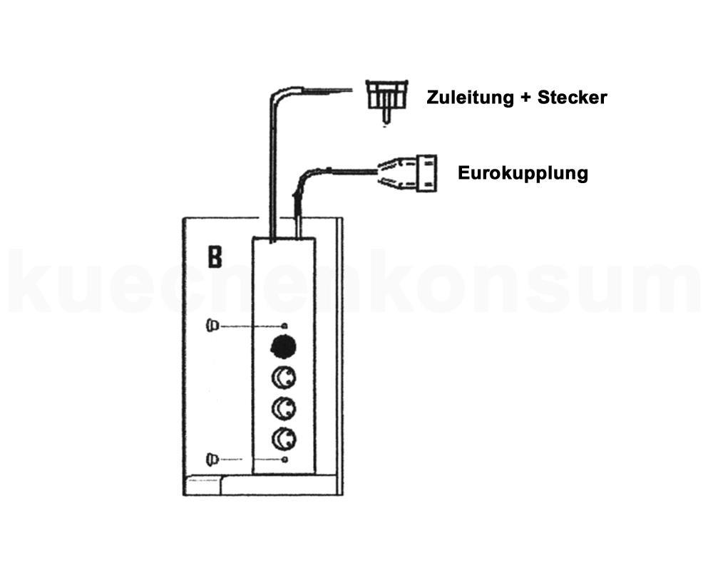 Thebo Ecksteckdose 17596 Edelstahl 3fach STS 3007 mit Schalter senkrecht