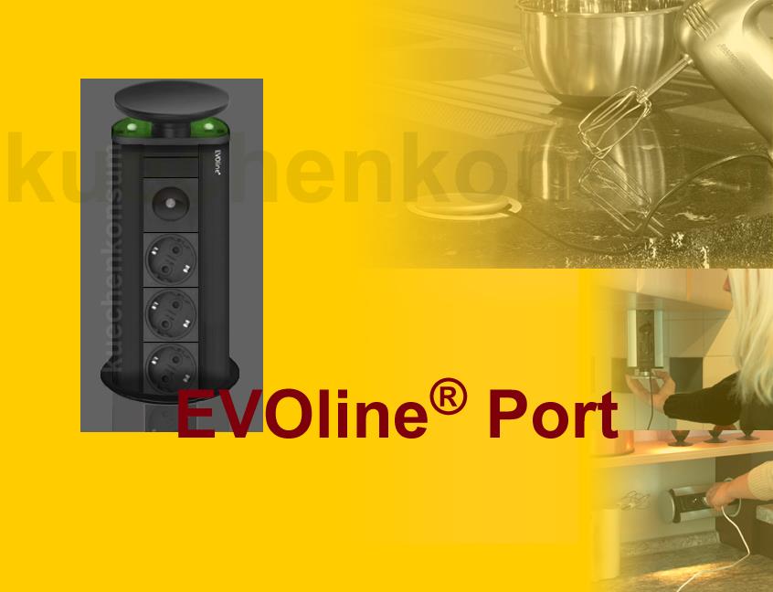 Schulte EVOline PowerPort 3fach LED grün Schwarz