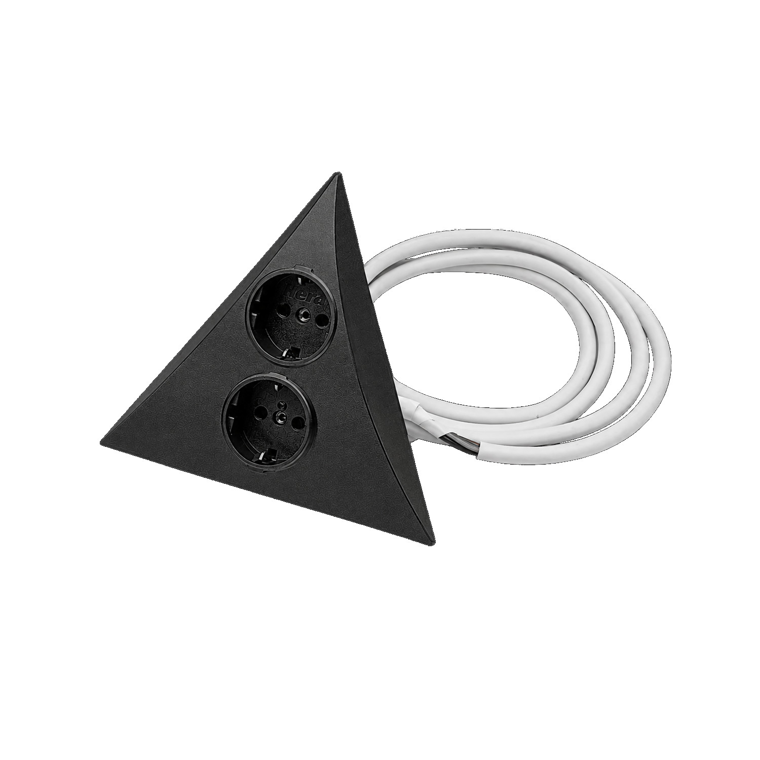 Hera Luxor 2-fach Ecksteckdose schwarz 172 x 125 x 88 mm