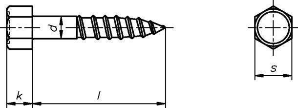 Dresselhaus Sechskant-Holzschraube 12,0 x 400 mm galv. verzinkt 25 Stück