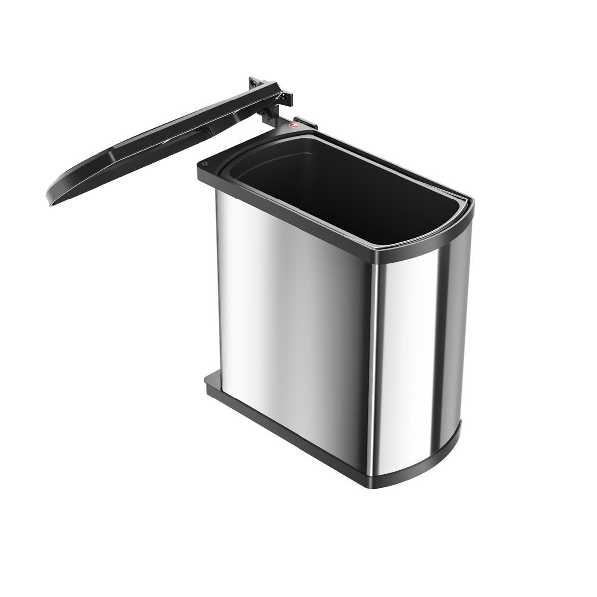 Hailo Abfallsammler 3418101 MF Swing bs Uno 18 Liter Edelstahl schwarz