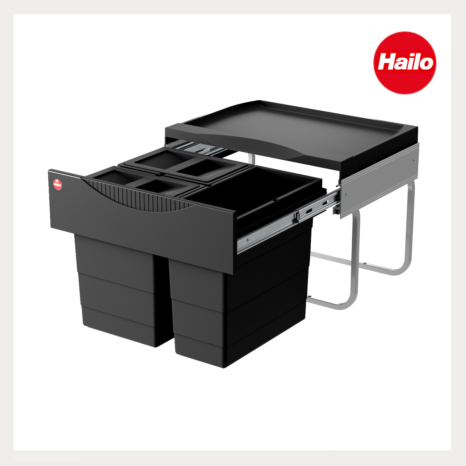 Hailo Abfallsammler 3644932 TR Swing Raumspar-Tandem-S 2x 8,5 + 12 Liter