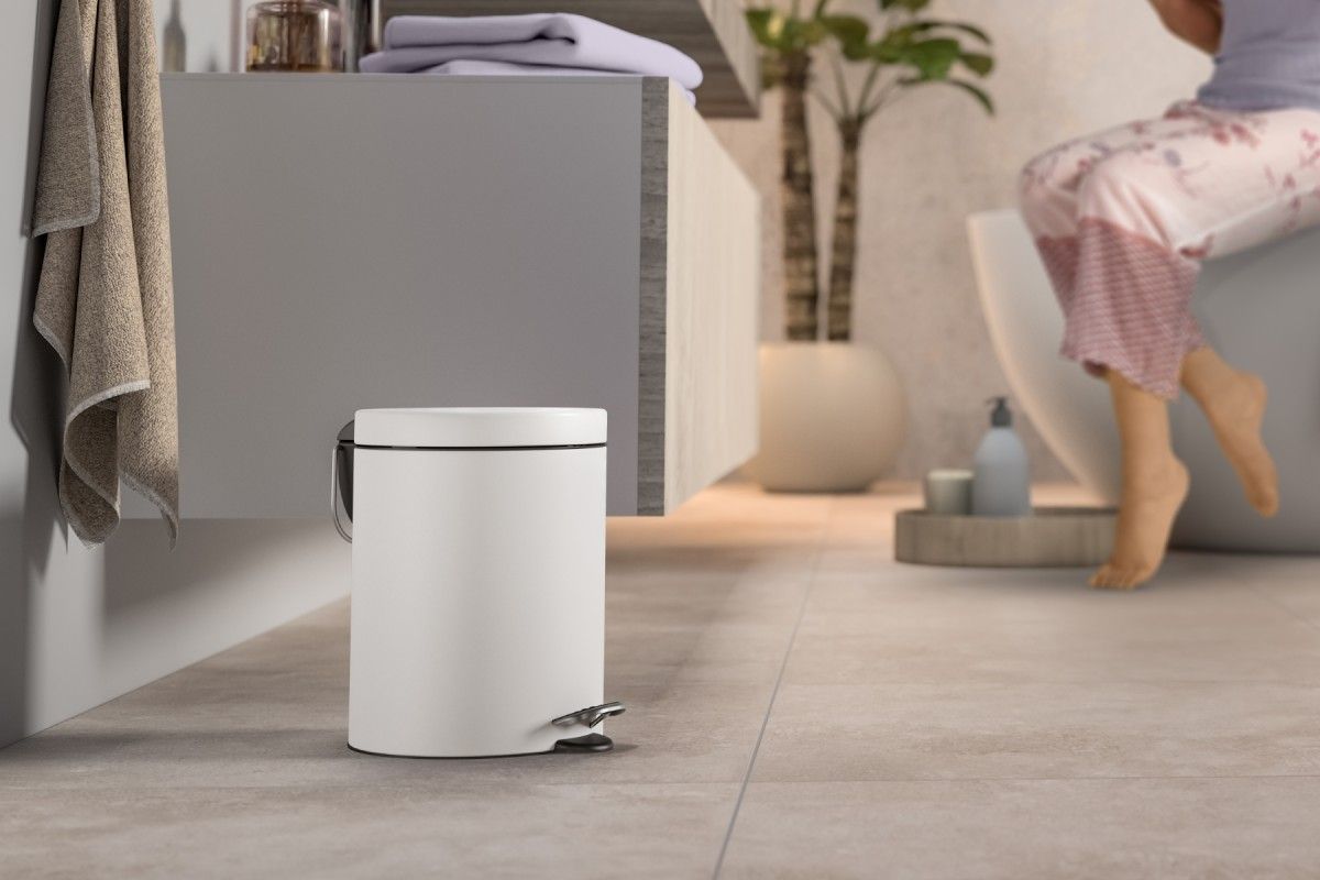 Hailo Standmülleimer 5050201 Selekta rund 5 Liter Grau