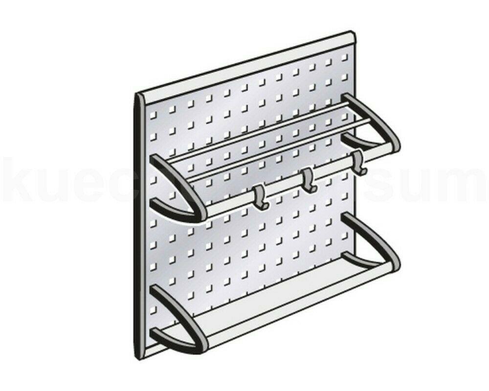 Hailo Auszug 3902001 Combi Vario AluLine Tablett Regal mit Cliphaken