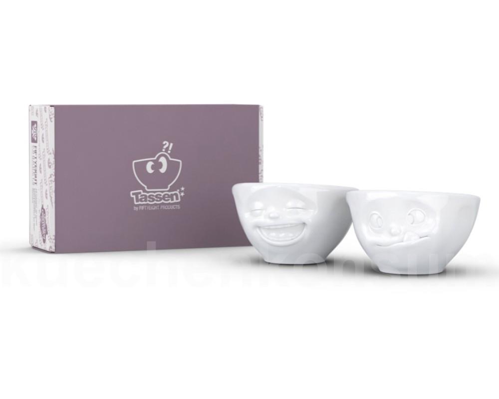 TV Tasse Dip-Set 25.01 Lachend und Lecker klein weiß
